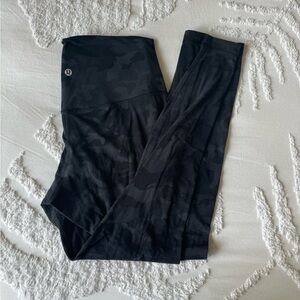 Lululemon Align Leggings, High-Rise, 25 inch, Size 10, Black/Grey Camo